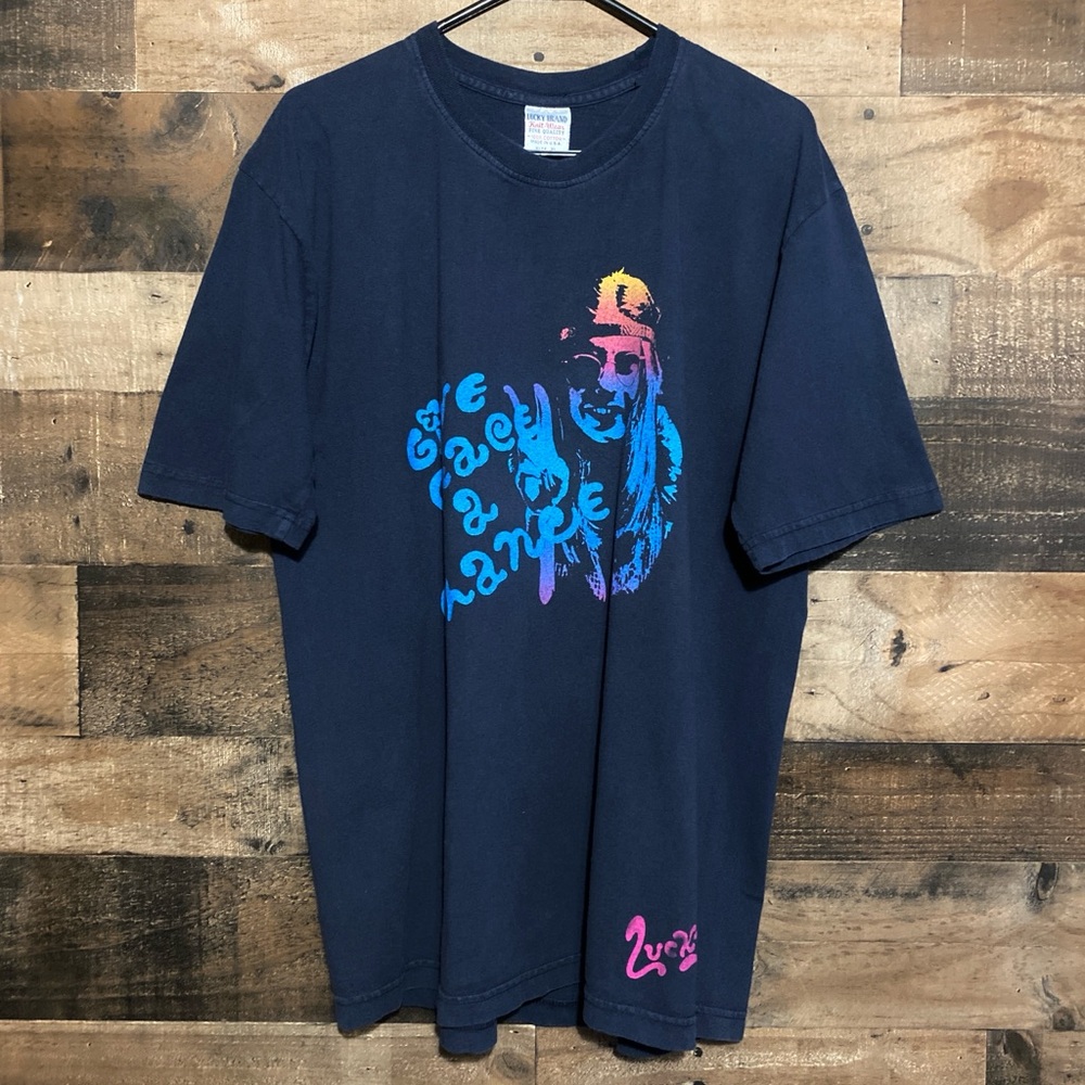 Vintage Give Peace A Chance Lucky Brand Hippie T-Shirt Size XL
